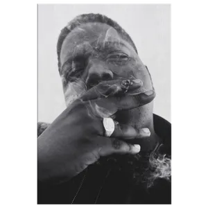 The Notorious Big Smoking Cigarette Wallpaper