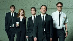 The Office Cast In Suit Wallpaper