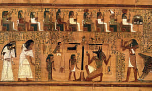 The Papyrus Of Ani Inside Egyptian Museum Wallpaper