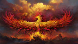 The Power Of Transformation - The Fiery Phoenix Wallpaper