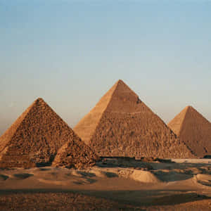The Pyramids Of Giza Rising Sun Wallpaper