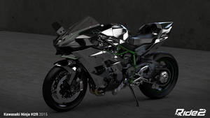 The Raging Power - Black Kawasaki H2r Wallpaper