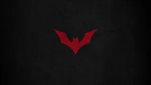 The Red Batman Logo Standing Tall Wallpaper