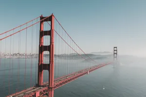 The San Francisco Skyline Shrouded In Fog Wallpaper