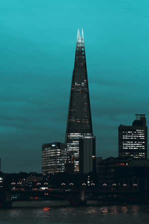 The Shard Underneath A Teal Sky Wallpaper