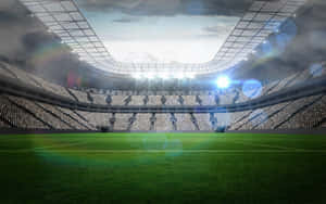 The Spectacular View Of A Soccer Stadium Wallpaper