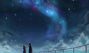 The Starry Night Sky In Your Lie In April Wallpaper