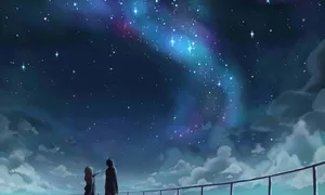 The Starry Night Sky In Your Lie In April Wallpaper
