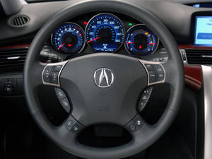 The Steering Wheel And Dashboard Of A Car Wallpaper