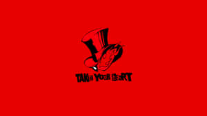 The Stylish 'p' Of Persona 5 With The Iconic Joker At Its Center. Wallpaper