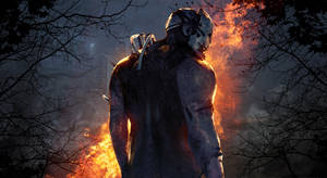 The Trapper From Dead By Daylight Sets The Stage On Fire Wallpaper