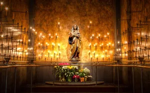 The Virgin Mary Candles Wallpaper