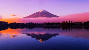 Thick Fog Around Mount Fuji Wallpaper