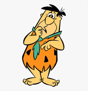 Thinking Fred Flintstone Art Wallpaper