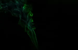 This Neon Green Smoke Spells Mystery Wallpaper