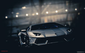 This White Lamborghini Stands Out From The Rest Wallpaper