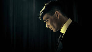 Thomas Peaky Blinders In Dark Room Wallpaper