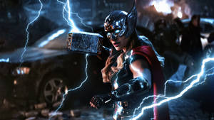 Thor Love And Thunder Mighty Thor Wallpaper