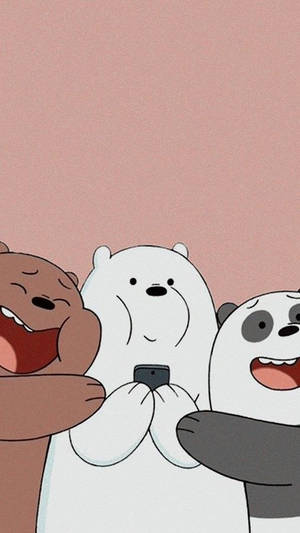 Three Bears Hugging Wallpaper