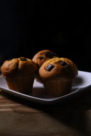 Three Fluffy Muffins Wallpaper