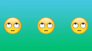 Three Rolling Eyes Emoji Wallpaper