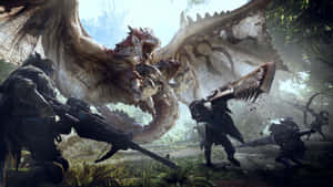 Thrilling 4k Ultra Hd Monster Hunter In Action Wallpaper