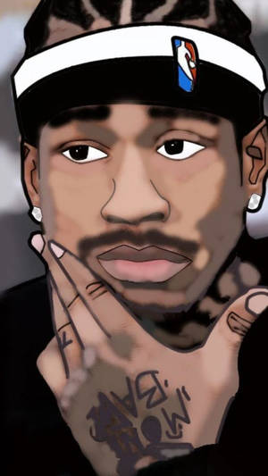 Thrilling Action At A Basketball Game On An Iphone Wallpaper