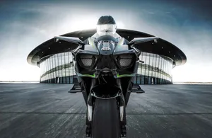 Thrilling Ride On The Kawasaki H2r Wallpaper