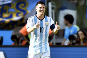 Thumbs Up Messi Argentina Wallpaper