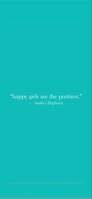 Tiffany Blue Audrey Hepburn Quote Wallpaper