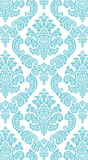 Tiffany Blue Regal Pattern Wallpaper