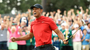 Tiger Woods Masters Chest Out Wallpaper