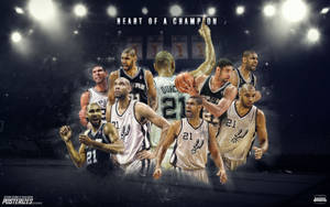 Tim Duncan Hear Of A Champion Wallpaper