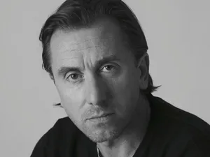 Tim Roth Black And White Portrait Wallpaper