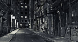 Timeless Alley - New York In Monochrome Wallpaper