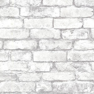 Timeless White Brick Wall Wallpaper