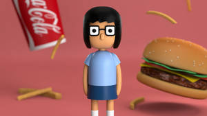 Tina Belcher From Bob's Burgers – Embracing Creativity In Clay Wallpaper