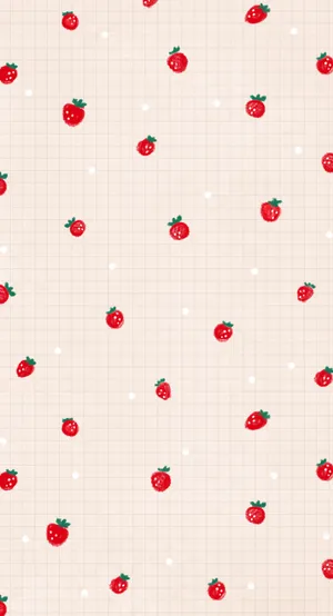 Tiny Pastel Strawberry Wallpaper