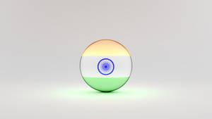 Tiranga Indian Flag Round Badge Wallpaper