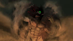 Titan Eren Yeager Fighting Armored Titan Wallpaper