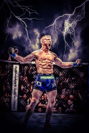 Tj Dillashaw Dominating The Octagon Wallpaper