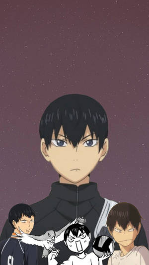 Tobio Kageyama Meme Face Collage Wallpaper