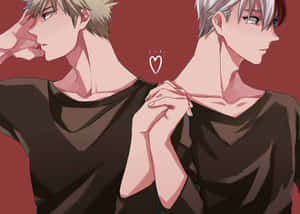 Todobaku My Hero Academia Holding Hands Wallpaper