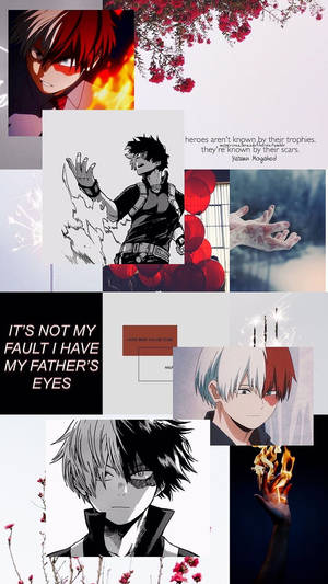 Todoroki Aesthetic My Hero Academia With Quotes Wallpaper