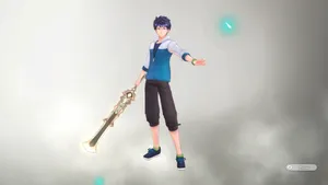 Tokyo Mirage Sessions Itsuki Gray Background Wallpaper