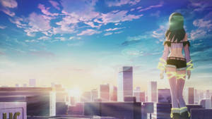 Tokyo Mirage Sessions Tsubasa Looking At Sunrise Wallpaper