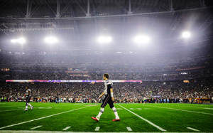 Tom Brady In Landscape Patriots Arena Wallpaper