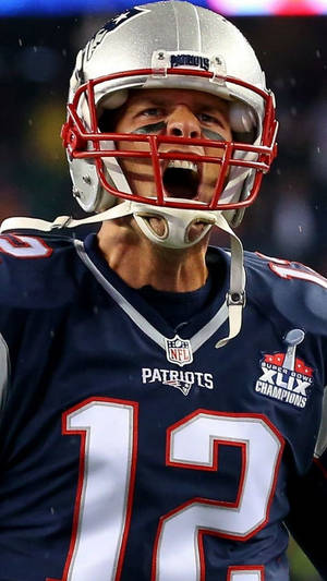 Tom Brady Primal Scream Of Victory Wallpaper