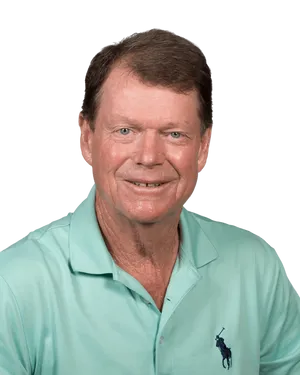 Tom Watson Demonstrating Masterful Golf Swing Wallpaper