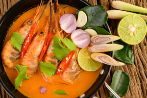 Tom Yum Soup With Prawns Wallpaper